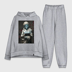 Женский костюм оверсайз Античная статуя с планшетом, цвет: меланж