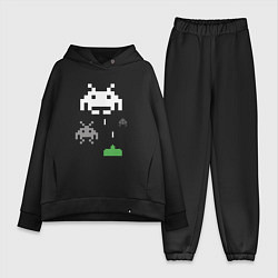 Женский костюм оверсайз Space invaders, цвет: черный