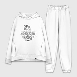 Женский костюм оверсайз Scania super, цвет: белый