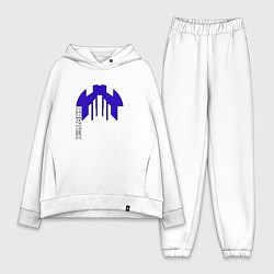 Женский костюм оверсайз Cortex синий чёрная обводка aneurism iv, цвет: белый