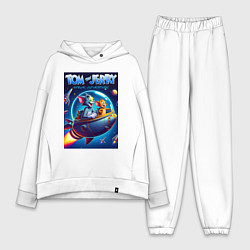 Женский костюм оверсайз Tom and Jerry - space adventure, цвет: белый