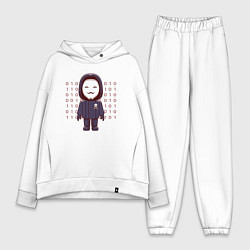 Женский костюм оверсайз Anonymous gamer, цвет: белый