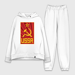 Женский костюм оверсайз USSR style, цвет: белый