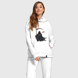 Женский костюм оверсайз Смерть с йо-йо, цвет: белый — фото 2