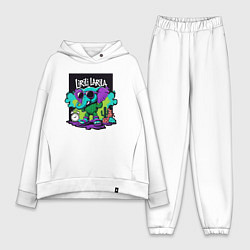 Женский костюм оверсайз Лирили Ларила итальянские мемы, цвет: белый