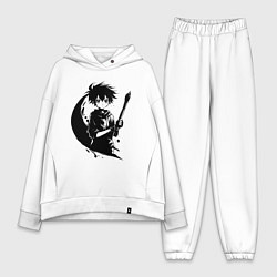 Женский костюм оверсайз Художник с кистью аниме, цвет: белый