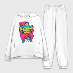 Женский костюм оверсайз Знаешь, я так соскуфился, цвет: белый