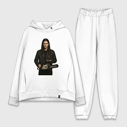 Женский костюм оверсайз Bones с бензопилой, цвет: белый