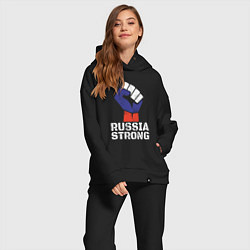 Женский костюм оверсайз Россия сильная, цвет: черный — фото 2
