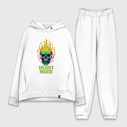 Женский костюм оверсайз Beast mode, цвет: белый