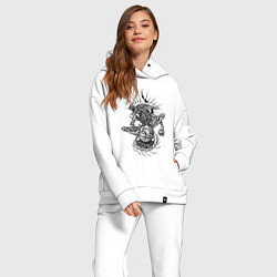 Женский костюм оверсайз Чужой и лицехват, цвет: белый — фото 2