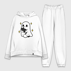 Женский костюм оверсайз Призрак с котиком