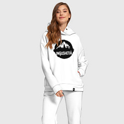 Женский костюм оверсайз Ингушетия в стиле стрит-арт, цвет: белый — фото 2