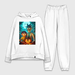 Женский костюм оверсайз Rick and Morty with pumpkin - halloween night