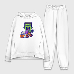 Женский костюм оверсайз Милый Франкенштейн, цвет: белый