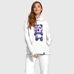 Женский костюм оверсайз Зомби панда, цвет: белый — фото 2