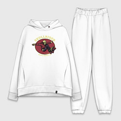 Женский костюм оверсайз Skullrider, цвет: белый