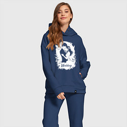 Женский костюм оверсайз Свадьба в стиле аниме, цвет: тёмно-синий — фото 2