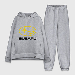 Женский костюм оверсайз Subaru Logo, цвет: меланж