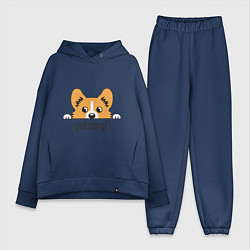 Женский костюм оверсайз Got Corgi, цвет: тёмно-синий