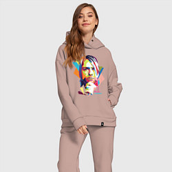 Женский костюм оверсайз Kurt Cobain: Colors, цвет: пыльно-розовый — фото 2