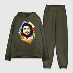 Женский костюм оверсайз Che Guevara Art, цвет: хаки