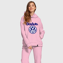 Женский костюм оверсайз Volkswagen Das Auto цвета светло-розовый — фото 2