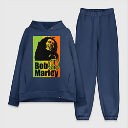 Женский костюм оверсайз Bob Marley: Jamaica, цвет: тёмно-синий
