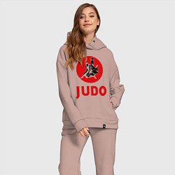 Женский костюм оверсайз Judo, цвет: пыльно-розовый — фото 2