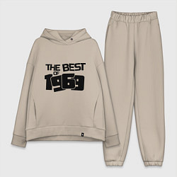 Женский костюм оверсайз The best of 1969, цвет: миндальный