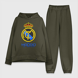 Женский костюм оверсайз Real Madrid, цвет: хаки