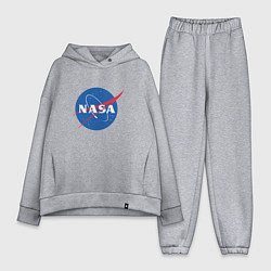 Женский костюм оверсайз NASA: Logo, цвет: меланж