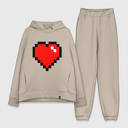 Женский костюм оверсайз Minecraft Lover, цвет: миндальный
