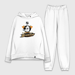 Женский костюм оверсайз NHL: Anaheim Ducks, цвет: белый