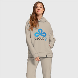 Женский костюм оверсайз Cloud9, цвет: миндальный — фото 2