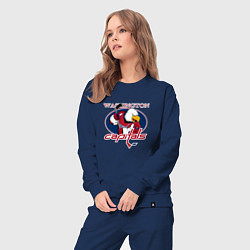 Костюм хлопковый женский Washington Capitals Hockey, цвет: тёмно-синий — фото 2
