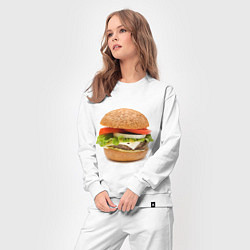 Костюм хлопковый женский Гамбургер, цвет: белый — фото 2