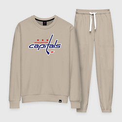 Костюм хлопковый женский Washington Capitals, цвет: миндальный