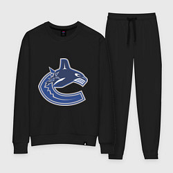 Костюм хлопковый женский Vancouver Canucks, цвет: черный