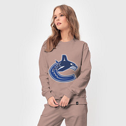 Костюм хлопковый женский Vancouver Canucks, цвет: пыльно-розовый — фото 2