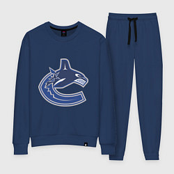 Костюм хлопковый женский Vancouver Canucks, цвет: тёмно-синий