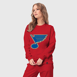 Костюм хлопковый женский St Louis Blues, цвет: красный — фото 2