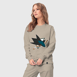 Костюм хлопковый женский San Jose Sharks, цвет: миндальный — фото 2