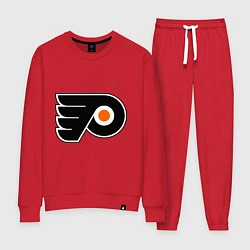 Костюм хлопковый женский Philadelphia Flyers, цвет: красный