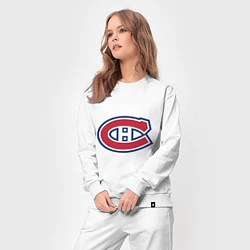 Костюм хлопковый женский Montreal Canadiens, цвет: белый — фото 2