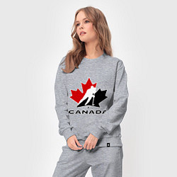 Костюм хлопковый женский Canada, цвет: меланж — фото 2