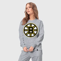 Костюм хлопковый женский Boston Bruins, цвет: меланж — фото 2