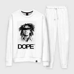 Костюм хлопковый женский Bob Marley Dope, цвет: белый