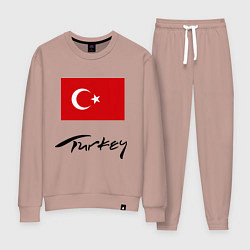 Костюм хлопковый женский Turkey, цвет: пыльно-розовый