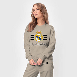 Костюм хлопковый женский Real Madrid Lines, цвет: миндальный — фото 2